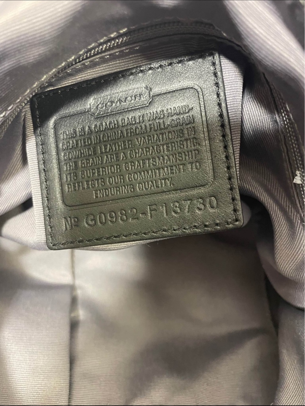 coach black leather hobo shoulder bag - Picture 7 of 8